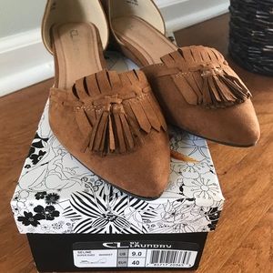 CL by Laundry Seline Whiskey Brown Suede Flats